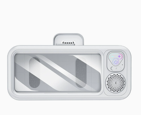 Waterproof Bathroom Touch Screen Phone Holder, Shower Entertainment Gadget, Bluetooth Mini Speaker, Portable Wireless for Watching Shows